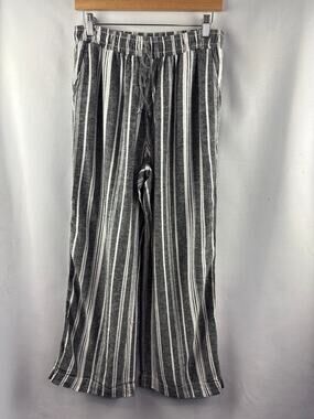Women’s Briggs Large Dark Gray & White Striped Lounge Pants